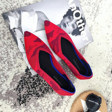 Load image into Gallery viewer, Knitted Fabric Comfortable Flat Pointed Toe Breathable Pumps
