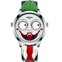 Load image into Gallery viewer, Men Creative Big Dial Joker Design Quartz Leather Wrist Watch
