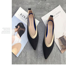 Load image into Gallery viewer, Knitted Fabric Comfortable Flat Pointed Toe Breathable Pumps
