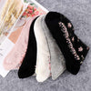 Pair Breathable Ultra Thin Transparent Silk Crystal Rose Flower Sock Slippers freeshipping - Tyche Ace
