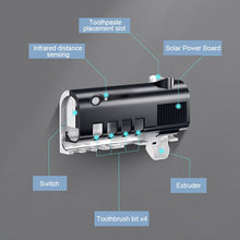 Load image into Gallery viewer, Automatic UV Toothbrush Steriliser Toothbrush Toothpaste Dispenser Storage
