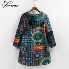 Load image into Gallery viewer, Versear Female Jacket Plush Coat Women Windbreaker Winter Warm Outwear Floral Print Hooded Pockets Vintage Oversized Coats Plus freeshipping - Tyche Ace
