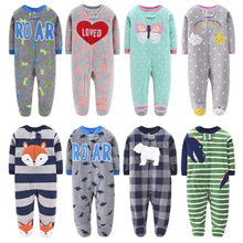 Load image into Gallery viewer, Cartoon One Pieces Pyjamas Fleece Jumpsuit For Babies
