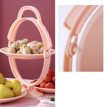 Load image into Gallery viewer, Foldable 3 Layer Fruit Plate Candy Snack Cake Dessert Display Stand
