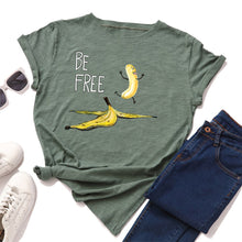 Load image into Gallery viewer, Be Free Banana Cartoon Image T Shirt freeshipping - Tyche Ace
