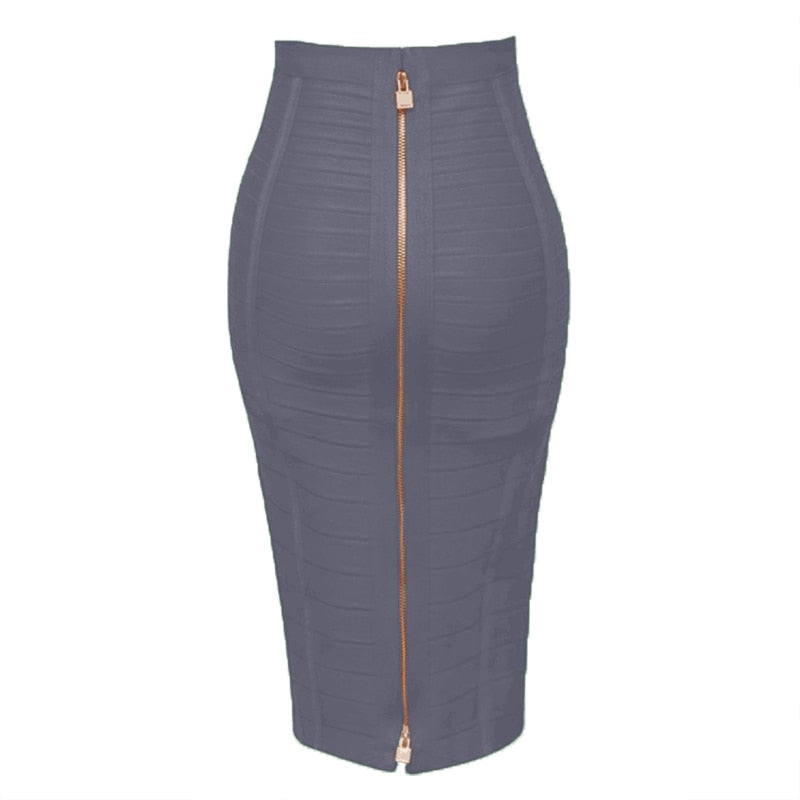 Zipper Closure Style Design Bandage Bodycon Skirts For Women