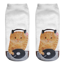 Load image into Gallery viewer, Unisex 3D Cartoon Kitten Image Design Cute Short Ankle Socks freeshipping - Tyche Ace

