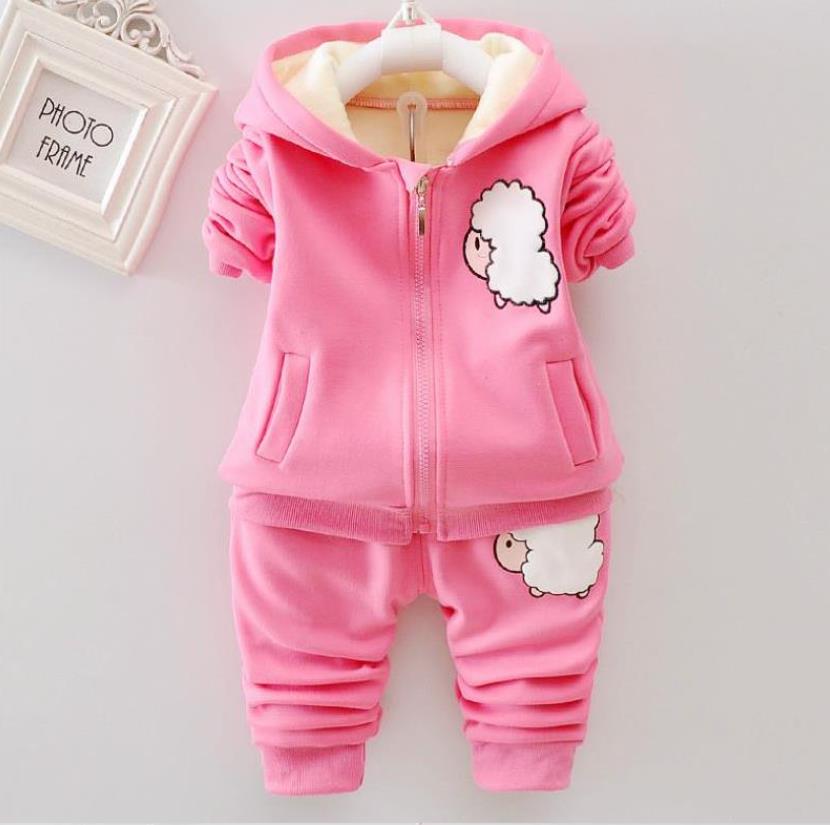 Unisex Baby Dog Cartoon Design Long Sleeve Jacket & Trousers Suit