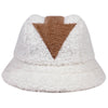 Borg Fabric Winter Warm Arrow Symbol Printed Bucket Hats For Women