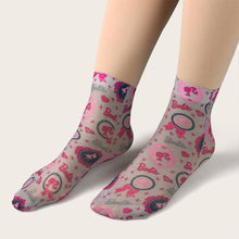 Load image into Gallery viewer, Flower Butterfly Pattern Print Soft Ankle Socks freeshipping - Tyche Ace
