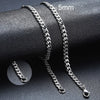 Unisex Handmade Vintage Stainless Steel Solid Metal Cuban Link Chain