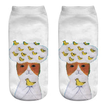 Load image into Gallery viewer, Unisex 3D Cartoon Kitten Image Design Cute Short Ankle Socks freeshipping - Tyche Ace
