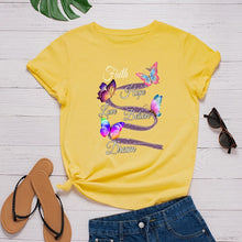 Load image into Gallery viewer, Colourful Butterfly Printed T Shirt freeshipping - Tyche Ace

