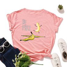 Load image into Gallery viewer, Be Free Banana Cartoon Image T Shirt freeshipping - Tyche Ace
