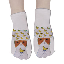 Load image into Gallery viewer, Unisex 3D Cartoon Kitten Image Design Cute Short Ankle Socks freeshipping - Tyche Ace
