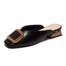 Load image into Gallery viewer, Summer Slip On Casual Wood Block Flat Heel Mules
