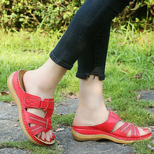 Load image into Gallery viewer, Women Vintage Orthopaedic Open Toe Wedge Sandals
