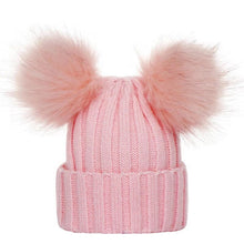 Load image into Gallery viewer, Double Hairball Solid Pompom Beanie Hat - Tyche Ace
