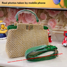 Load image into Gallery viewer, Weave Square Straw Shoulder Tote Travel Bags For Women
