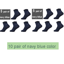 Load image into Gallery viewer, 10 Pairs Breathable Anti-Bacterial Men Bamboo Fibre Socks
