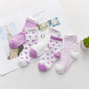 5 Pairs Thin Mesh Cute Socks For Babies