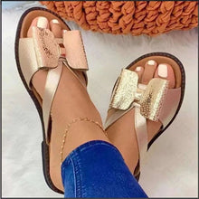Load image into Gallery viewer, Bowknot Open Toe Casual Women Flat Sandals freeshipping - Tyche Ace
