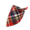 Washable Plaid Cotton Bandanas For Dogs