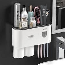 Load image into Gallery viewer, Toothbrush Holder Magnetic Cups Automatic Toothpaste Dispenser Storage
