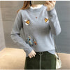 Little Bee Embroidery Loose Warm Sweater freeshipping - Tyche Ace