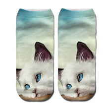 Load image into Gallery viewer, Unisex 3D Cartoon Kitten Image Design Cute Short Ankle Socks freeshipping - Tyche Ace
