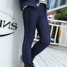 Load image into Gallery viewer, Winter Thick Velvet Warm Soft Stretchy Denim Leggings Pants
