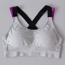 Load image into Gallery viewer, Comfy Push Up Cross Straps Wireless Padded Gym Bra Fitness Top
