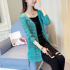 Bamboo Hollow out Loose Long Sweater