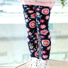 Load image into Gallery viewer, Winter Colorful Print Flower Butterfly Soft Warm Girls Leggings
