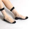 Pair Breathable Ultra Thin Transparent Silk Crystal Rose Flower Sock Slippers freeshipping - Tyche Ace