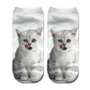 Unisex 3D Cartoon Kitten Image Design Cute Short Ankle Socks freeshipping - Tyche Ace