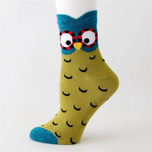 Load image into Gallery viewer, 5 Pack 3D Owl Cartoon  Design Cute Socks For Women freeshipping - Tyche Ace
