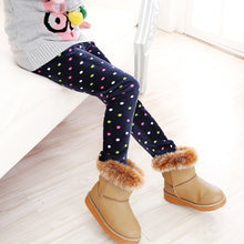 Load image into Gallery viewer, Winter Colorful Print Flower Butterfly Soft Warm Girls Leggings
