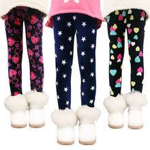 Load image into Gallery viewer, Winter Colorful Print Flower Butterfly Soft Warm Girls Leggings
