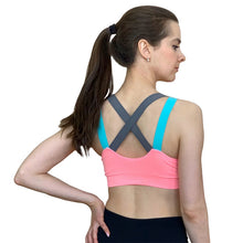 Load image into Gallery viewer, Comfy Push Up Cross Straps Wireless Padded Gym Bra Fitness Top
