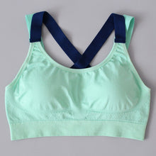 Load image into Gallery viewer, Comfy Push Up Cross Straps Wireless Padded Gym Bra Fitness Top
