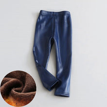 Load image into Gallery viewer, Winter Thick Velvet Pencil Faux PU Leather Legging For Girls - Tyche Ace
