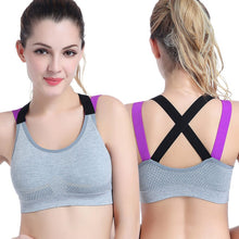 Load image into Gallery viewer, Comfy Push Up Cross Straps Wireless Padded Gym Bra Fitness Top
