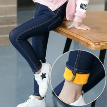 Load image into Gallery viewer, Winter Thick Velvet Warm Soft Stretchy Denim Leggings Pants
