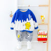Boys Long  Sleeved Cartoon Music Bear Sweater Jogger Outfit