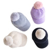 Unisex Winter Pom Pom Design Knitted Caps for Kids