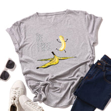 Load image into Gallery viewer, Be Free Banana Cartoon Image T Shirt freeshipping - Tyche Ace
