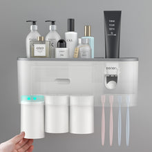 Load image into Gallery viewer, Toothbrush Holder Magnetic Cups Automatic Toothpaste Dispenser Storage
