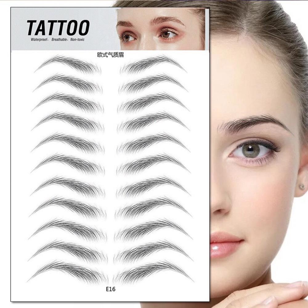 4D Natural Hair Like Water Transfer Waterproof Long Lasting Eyebrow Tattoo Sticker