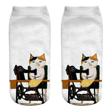 Load image into Gallery viewer, Unisex 3D Cartoon Kitten Image Design Cute Short Ankle Socks freeshipping - Tyche Ace
